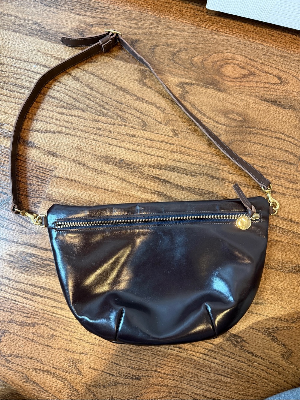 Excellent used condition Clare V Grande Fanny Leather Crossbody bag